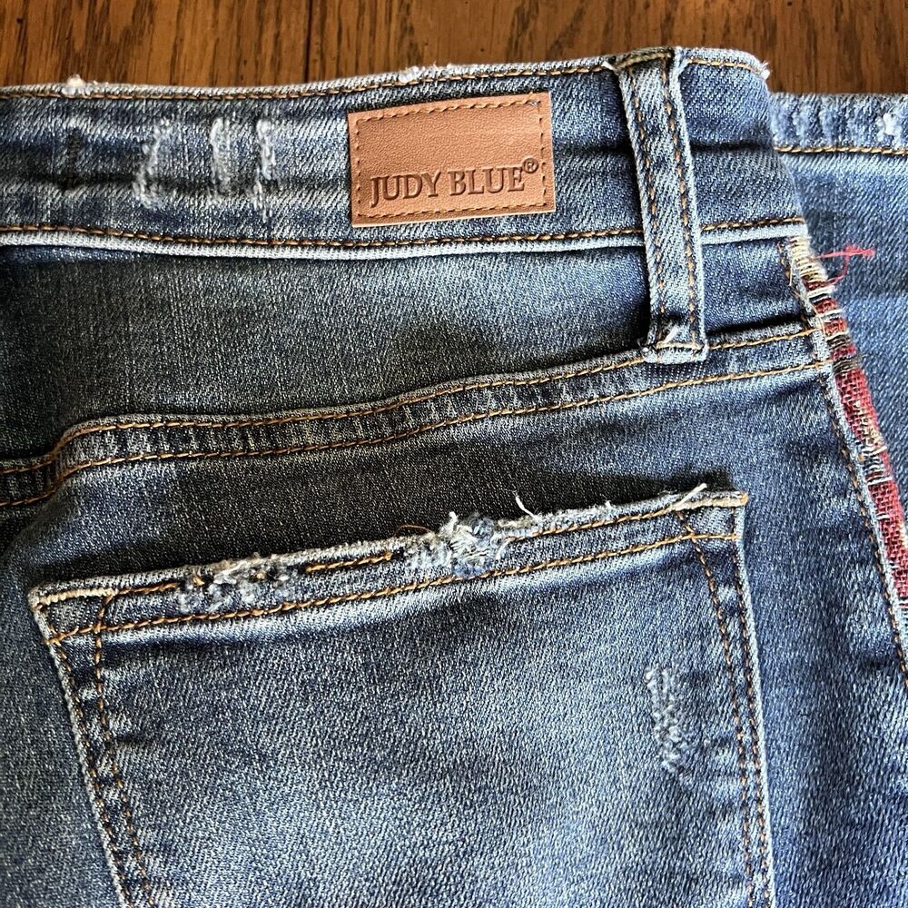 Judy Blue Jeans Womens Size 5/27 Relaxed Fit High Rise Aztec Side Hippie Boho - Picture 4 of 9